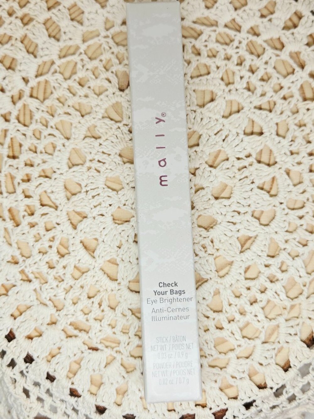 NIB Mally Check Your Bags Eye Brightener Stick/Powder Double Ended Brghtener